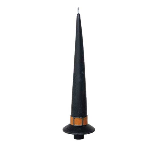 10” UNSCENTED WITCH HAT SHAPED TAPER CANDLE