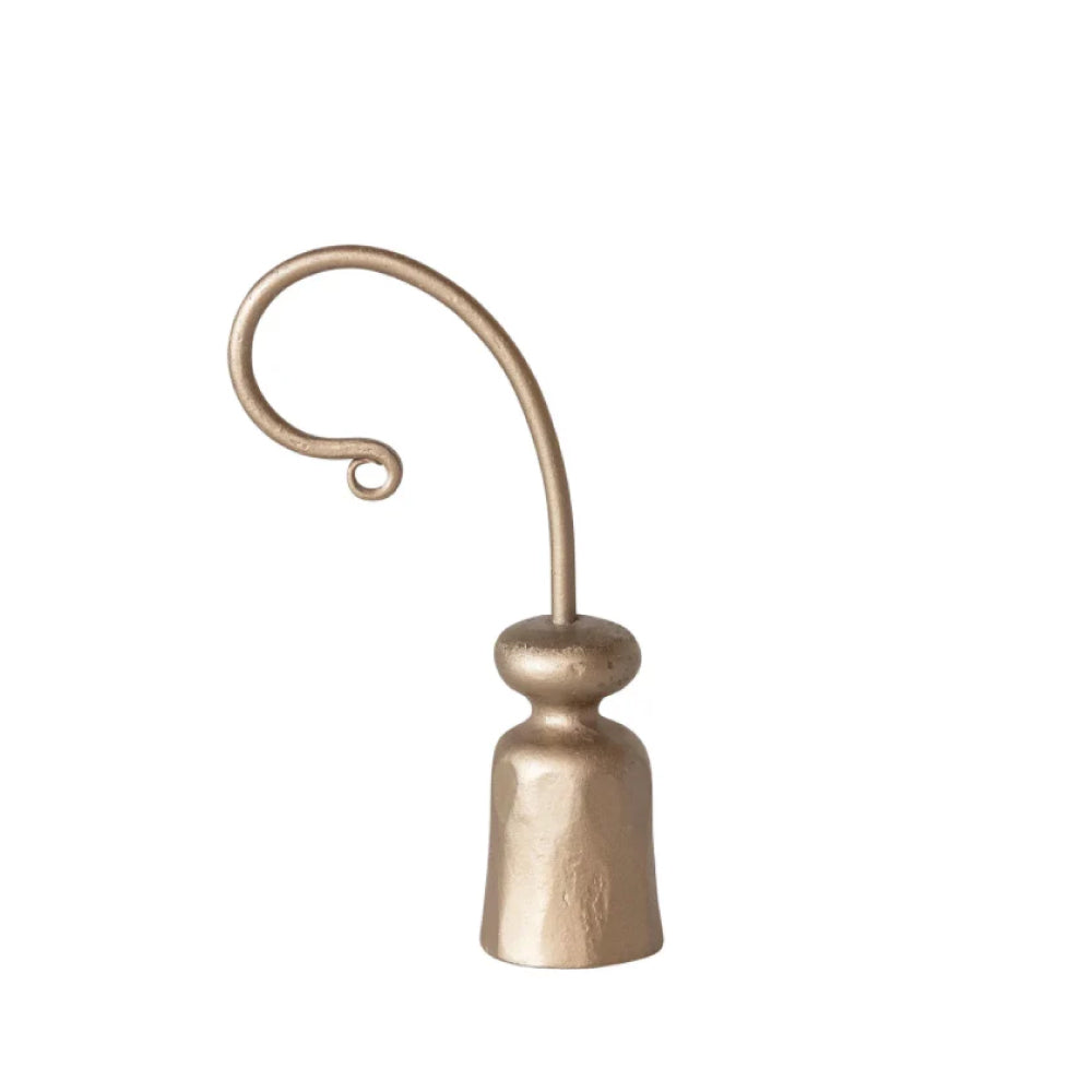 Hand-Forged Cast Iron Candle Snuffer, Antique Brass Finish