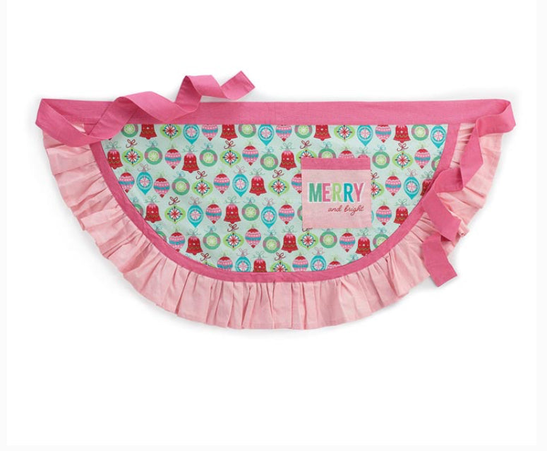 RETRO TIDINGS MERRY AND BRIGHT APRON