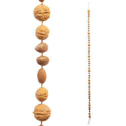 6' WALNUT AND BEAD GARLAND