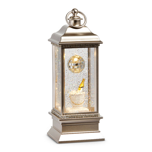 11.5" Champagne Celebration Animated Lighted Water Lantern