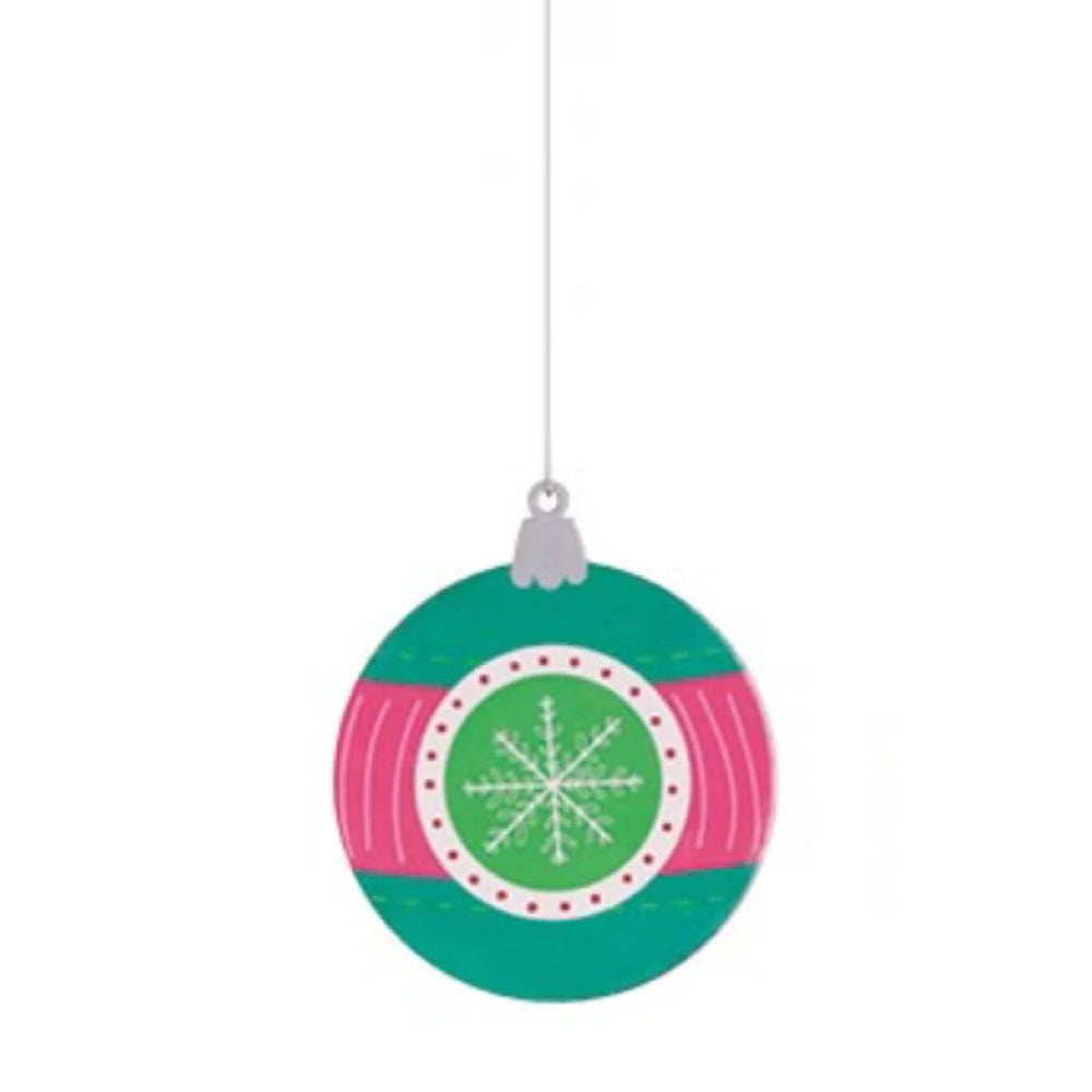 RETRO TIDINGS LACQUER WOODEN ORNAMENT CIRCLE