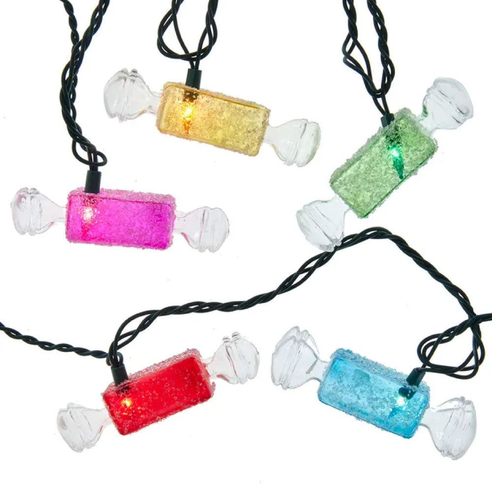 12'' UL 10-Light Multicolored Glitter Candies Light Set