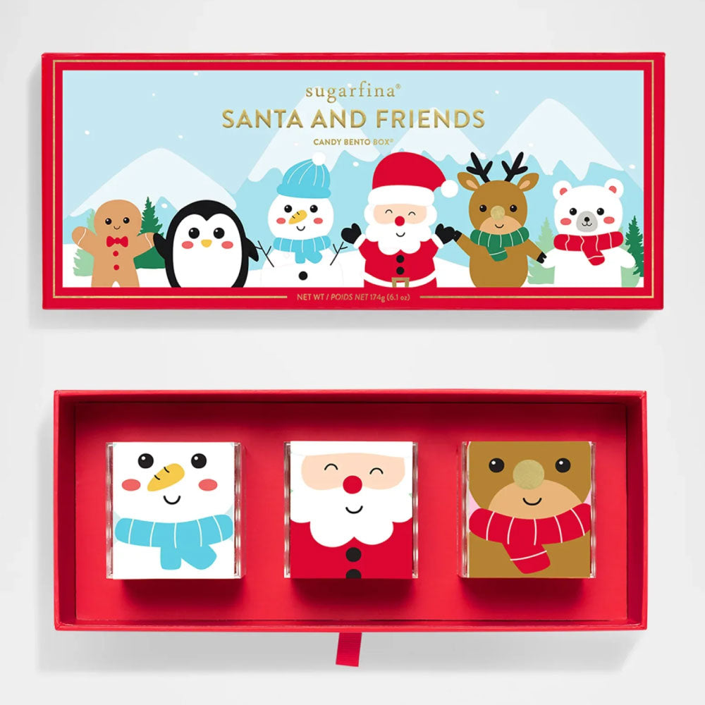 SUGARFINA Holiday 2024 Santa and Friends 3-Piece Pop Up Bento Box