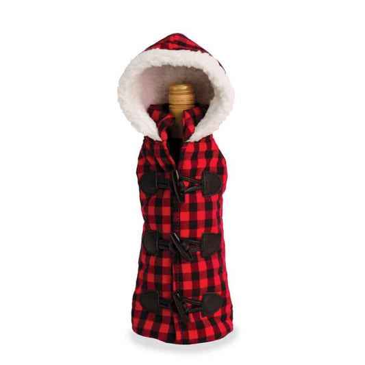 WINE PARKA, PLAID, RED & BLACK