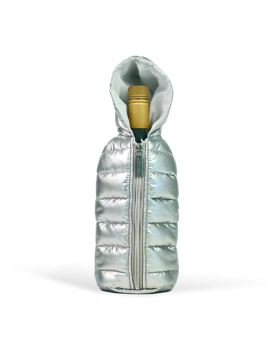 WINE BOTTLE CLOTHING, IRIDESCENT, SILVER