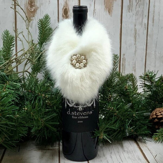 Faux Mink Bottle Stole Cover