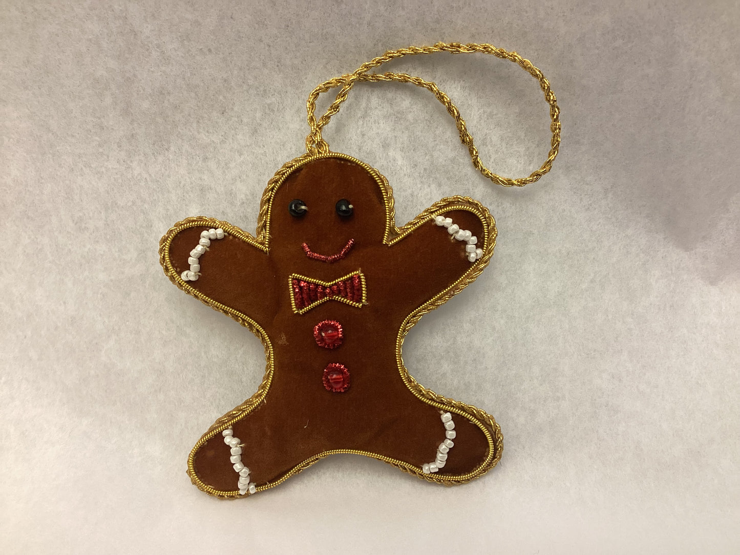 Beaded Gingerbread Man Ornament