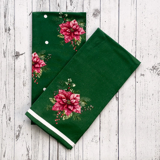 Poinsettia Bouquet Dot Flour sack Towel