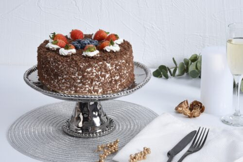 Silver Round Cake Stand