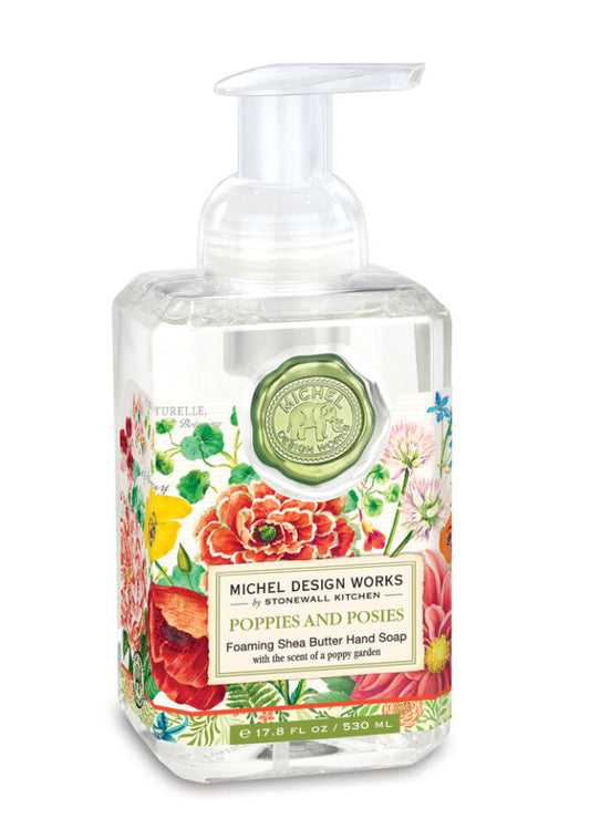 Michel Design Works, Poppies & Posies Foaming Soap, 17.8 Oz.