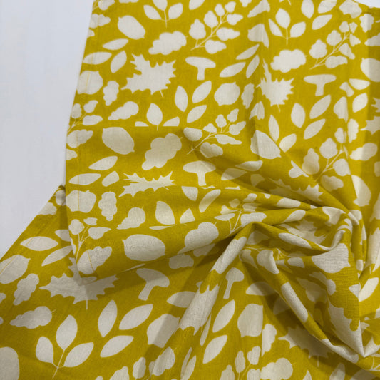 White Leaf Mustard Floursack Towel