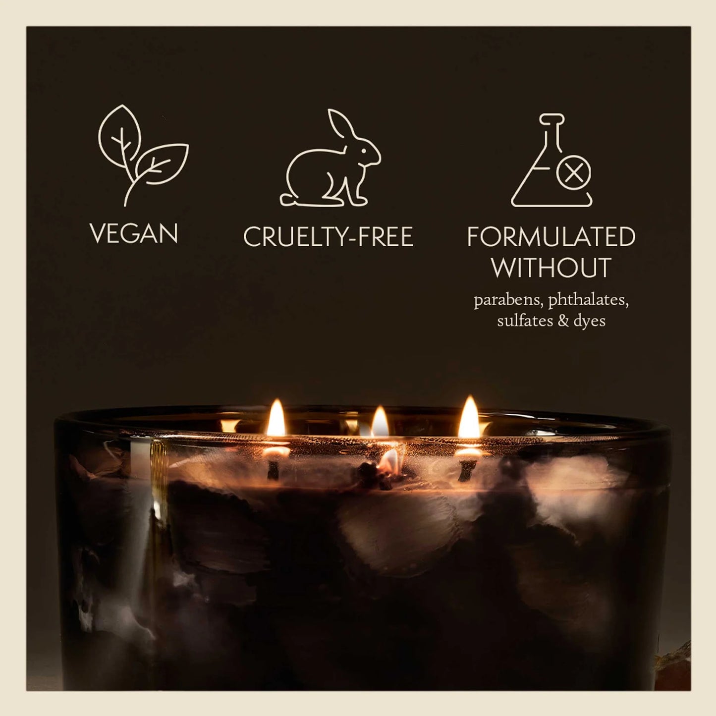 Thymes Noir Woods 3-Wick Candle 18oz