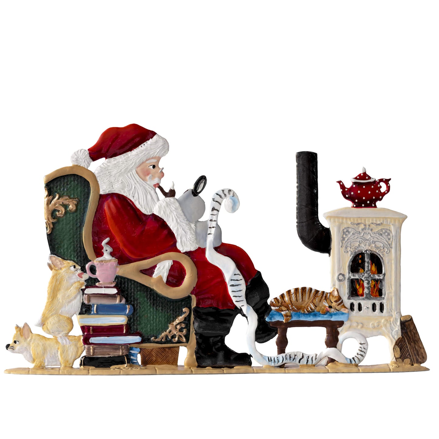 Checking The Wish List Painted Pewter