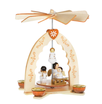 7" Christmas Pyramid with Angels