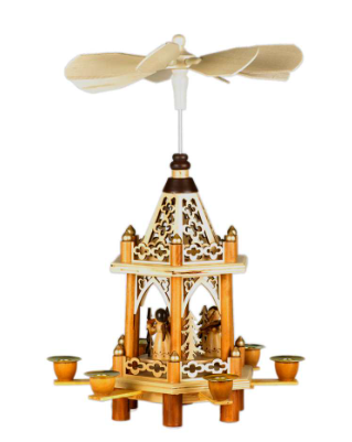 14" Christmas Pyramid with Angels