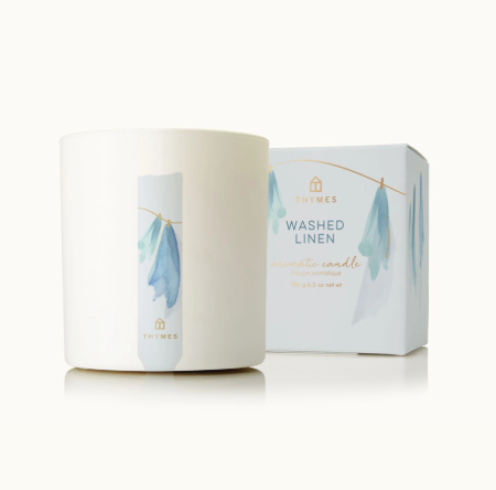 Thymes Washed Linen Poured Candle 8oz