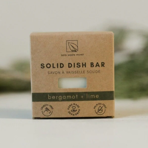 Solid Dish Soap Bar - Bergamot & Lime