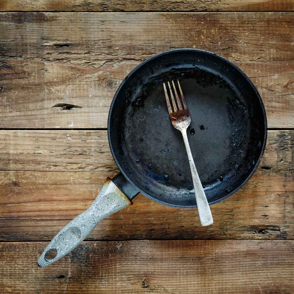 how to clean burnt pans with oxygen bleach