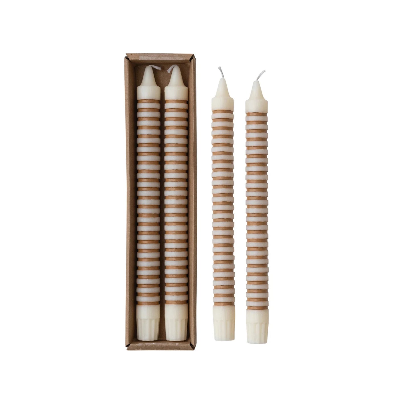 Tan Striped Taper 10"