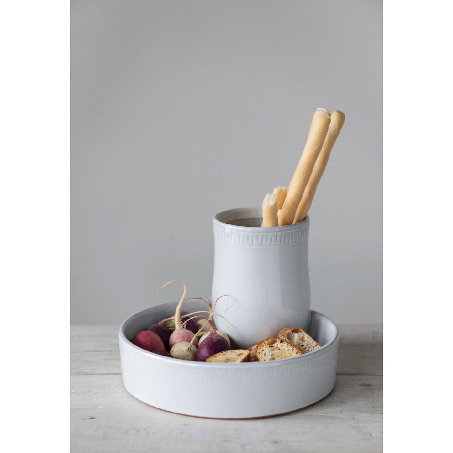 Glazed 2-Compartment Terracotta Tray
