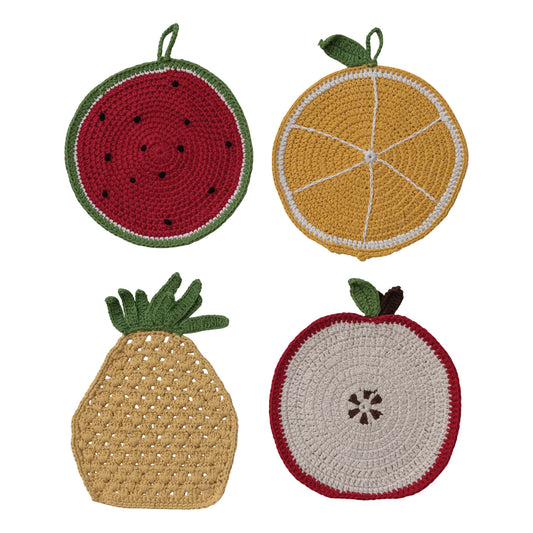 Crocheted Fruit Pot Holder