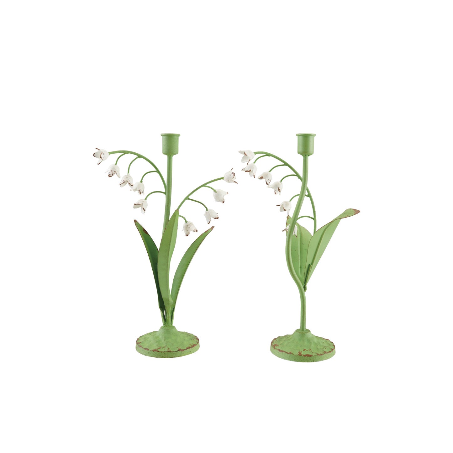 Metal Lily of the Valley Taper Candle Holder