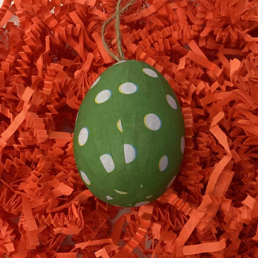 Easter Egg Green With White Dots