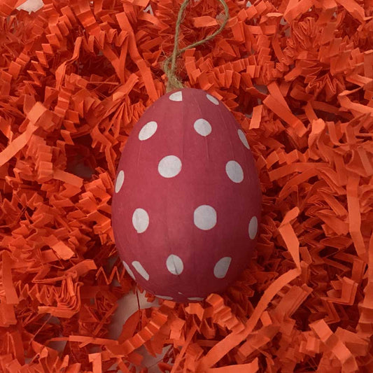 Easter Egg Pink With White Dots