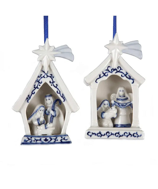 Delft Creche Holy Family Ornament