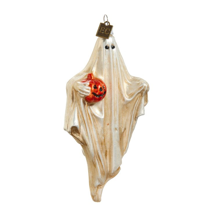 EC 5.5" Friendly Ghost with Pumpkin Ornament