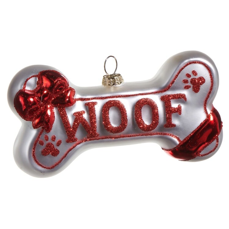 5" Woof Dog Bone Ornament