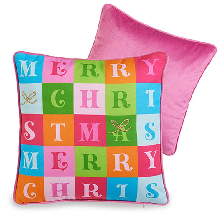 14" Color Block Pillow