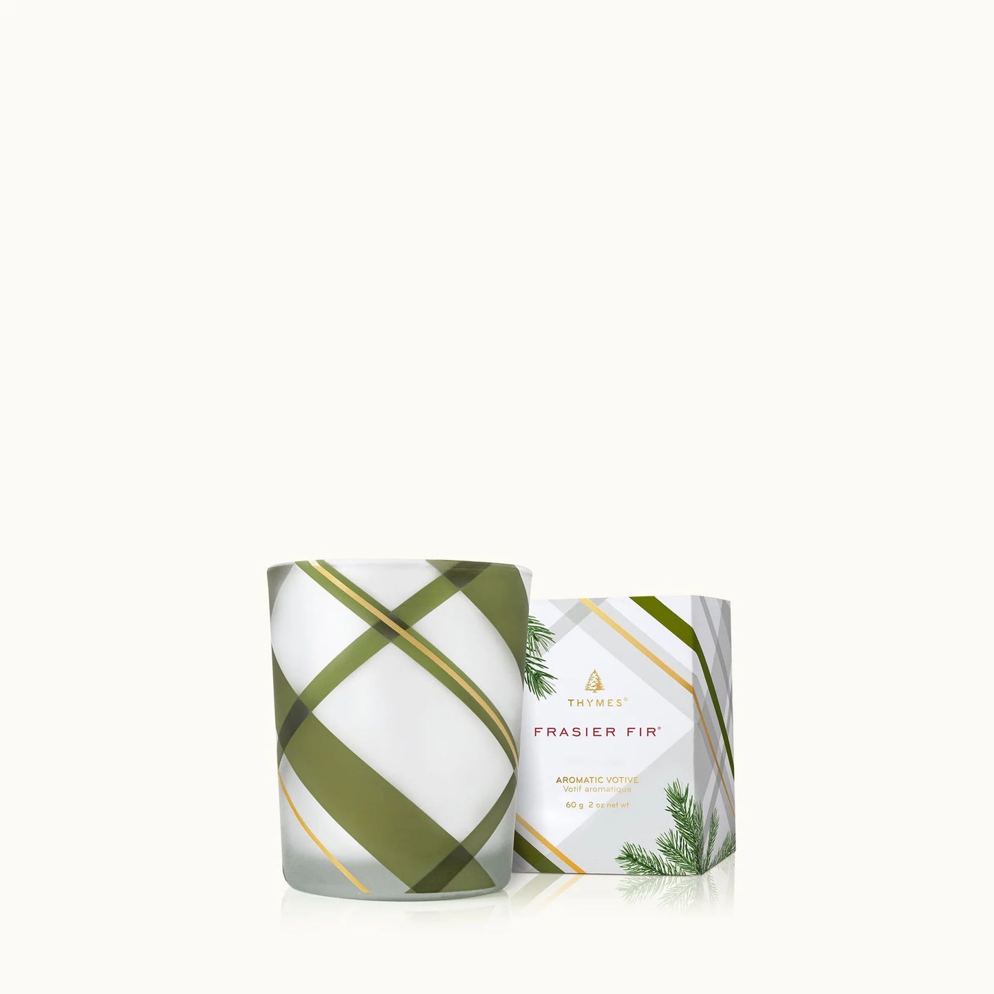 Thymes Frasier Fir Plaid Candle - 4 Sizes
