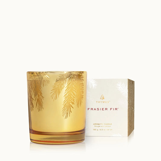 Thymes Frasier Fir Gilded Gold Candle - 3 Sizes