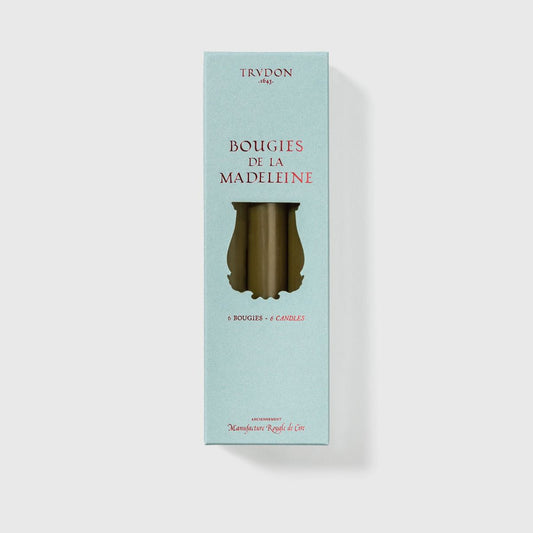 Khaki Madeleine Taper Candles