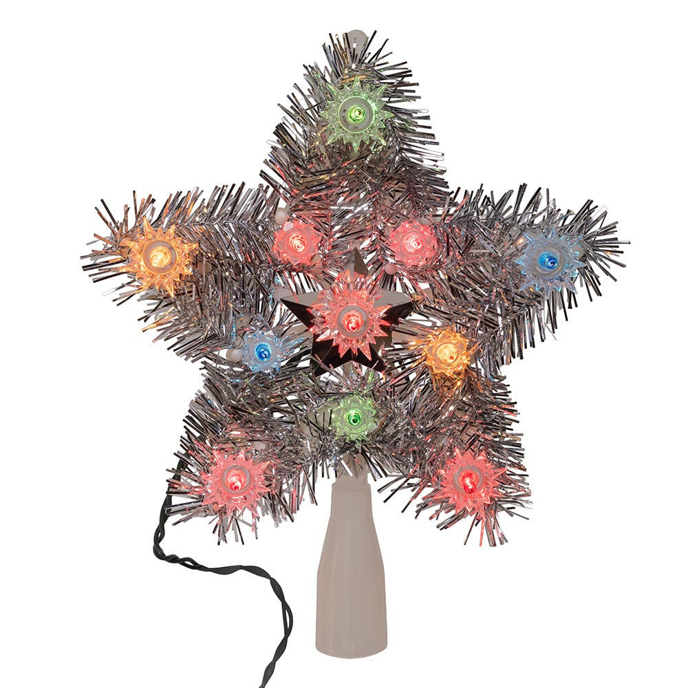 Multicolor 5-Point Retro Star Tree Topper