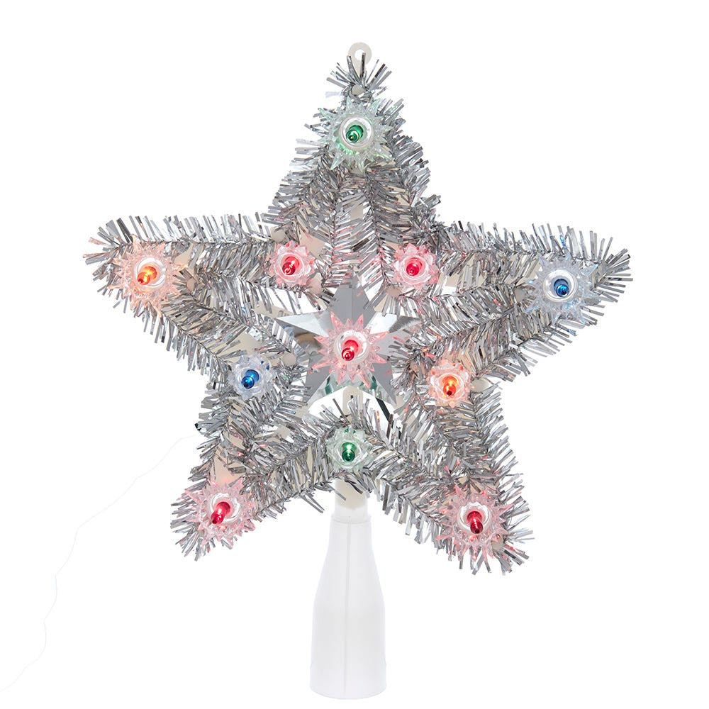 Multicolor 5-Point Retro Star Tree Topper
