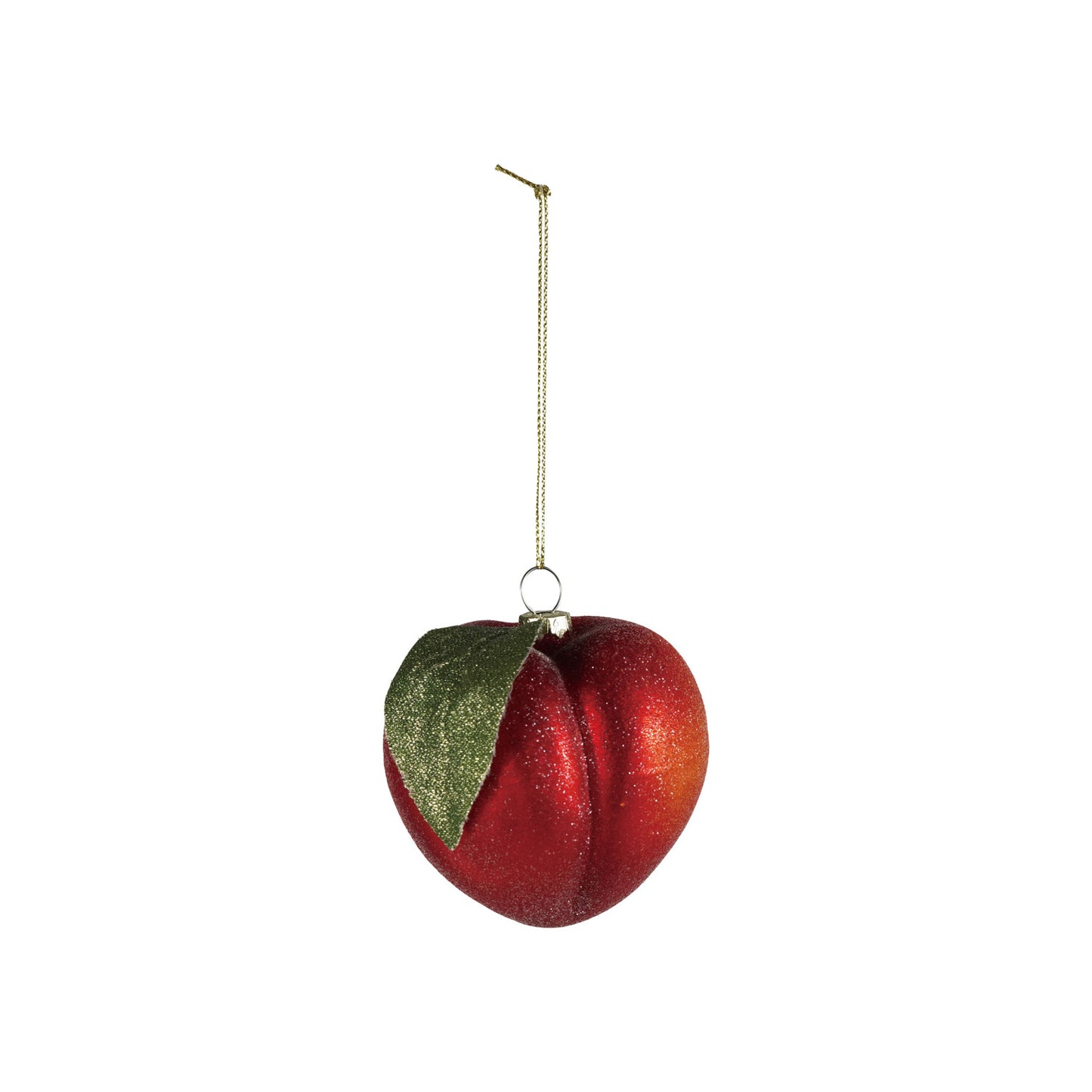 Glass Peach Ornament