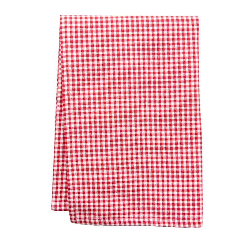 Red and white kitchen checkered hand towel the Laundry Evangelist