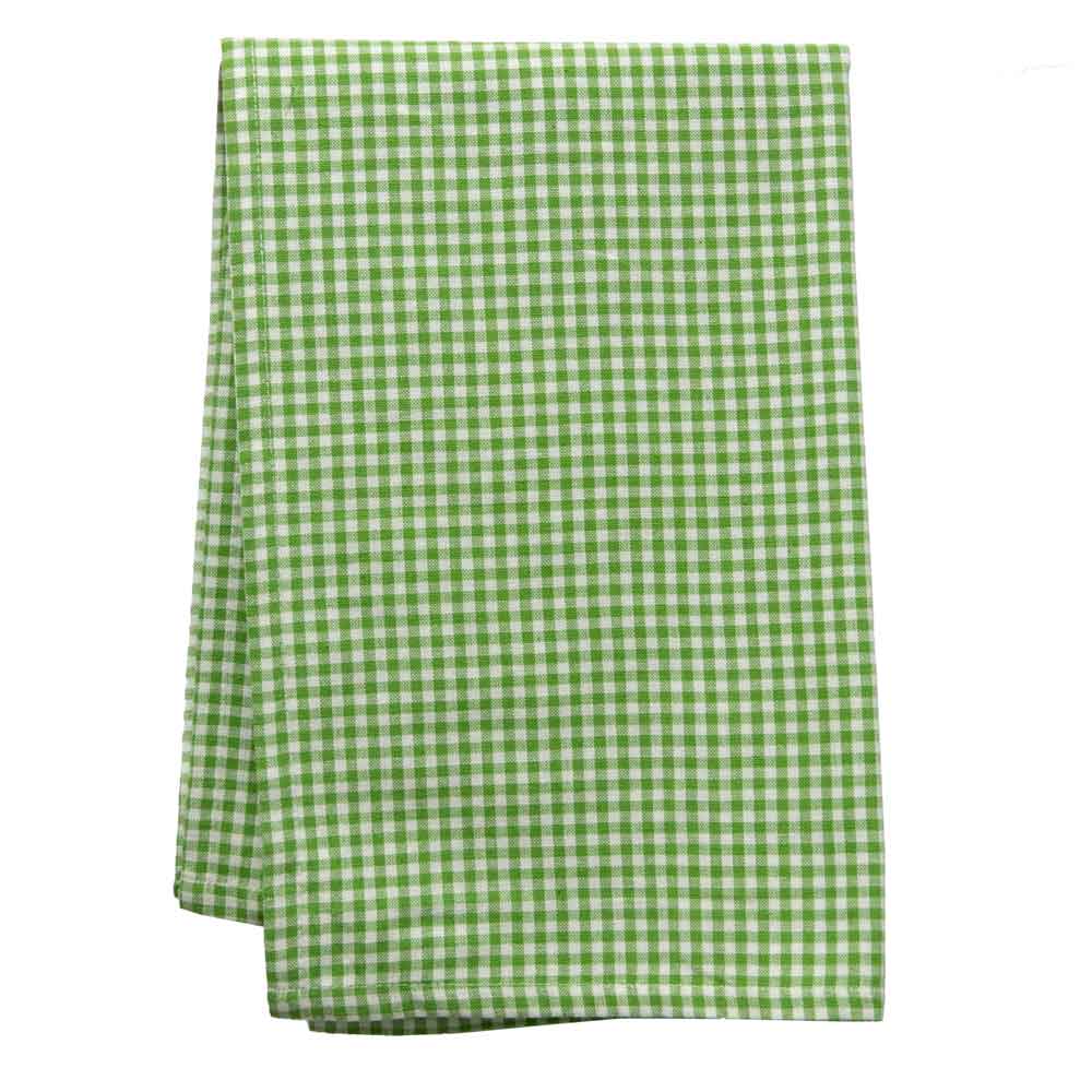Green and White checkered hand towel the Laundry Evangelist