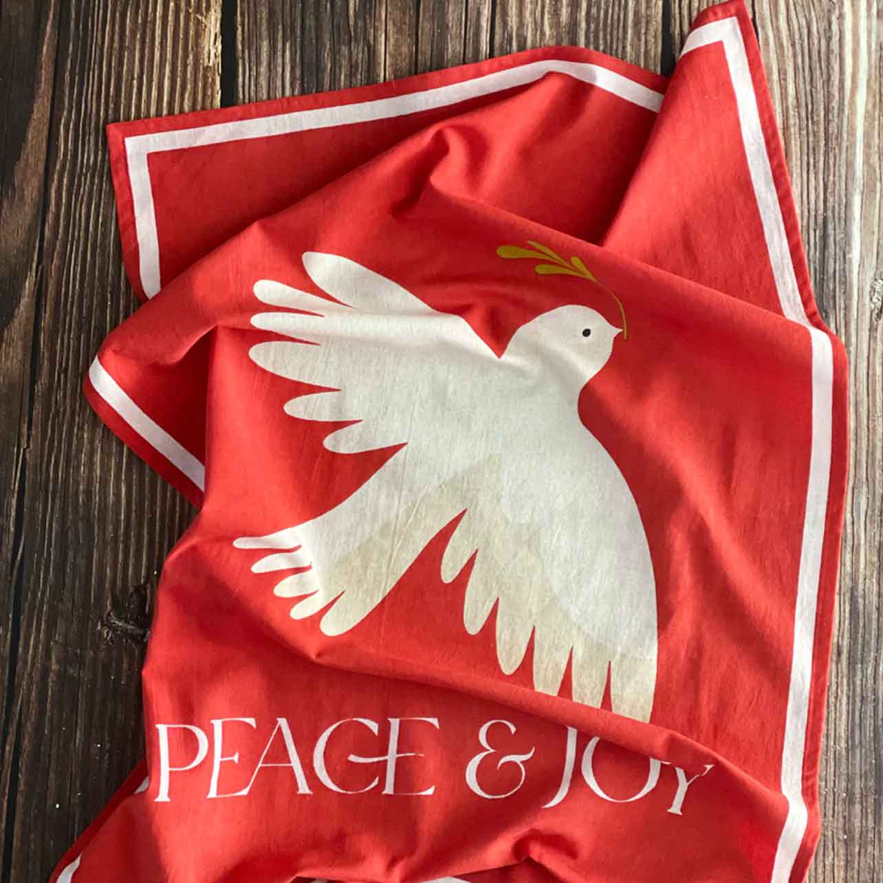 Peace and Joy kitchen towel