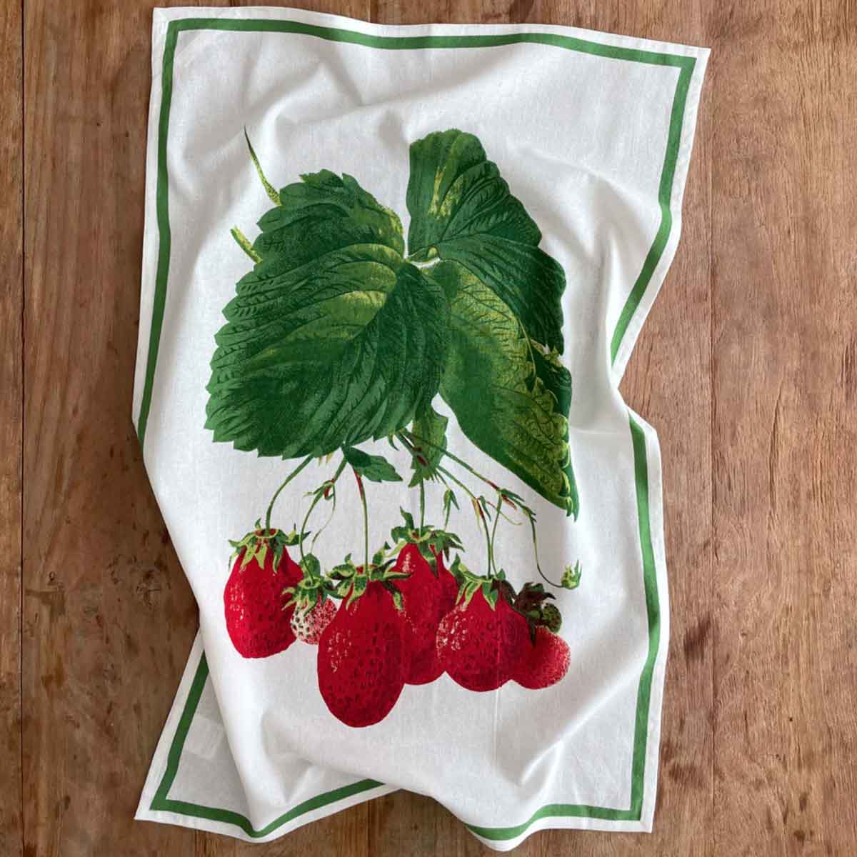 strawberry floursack towel