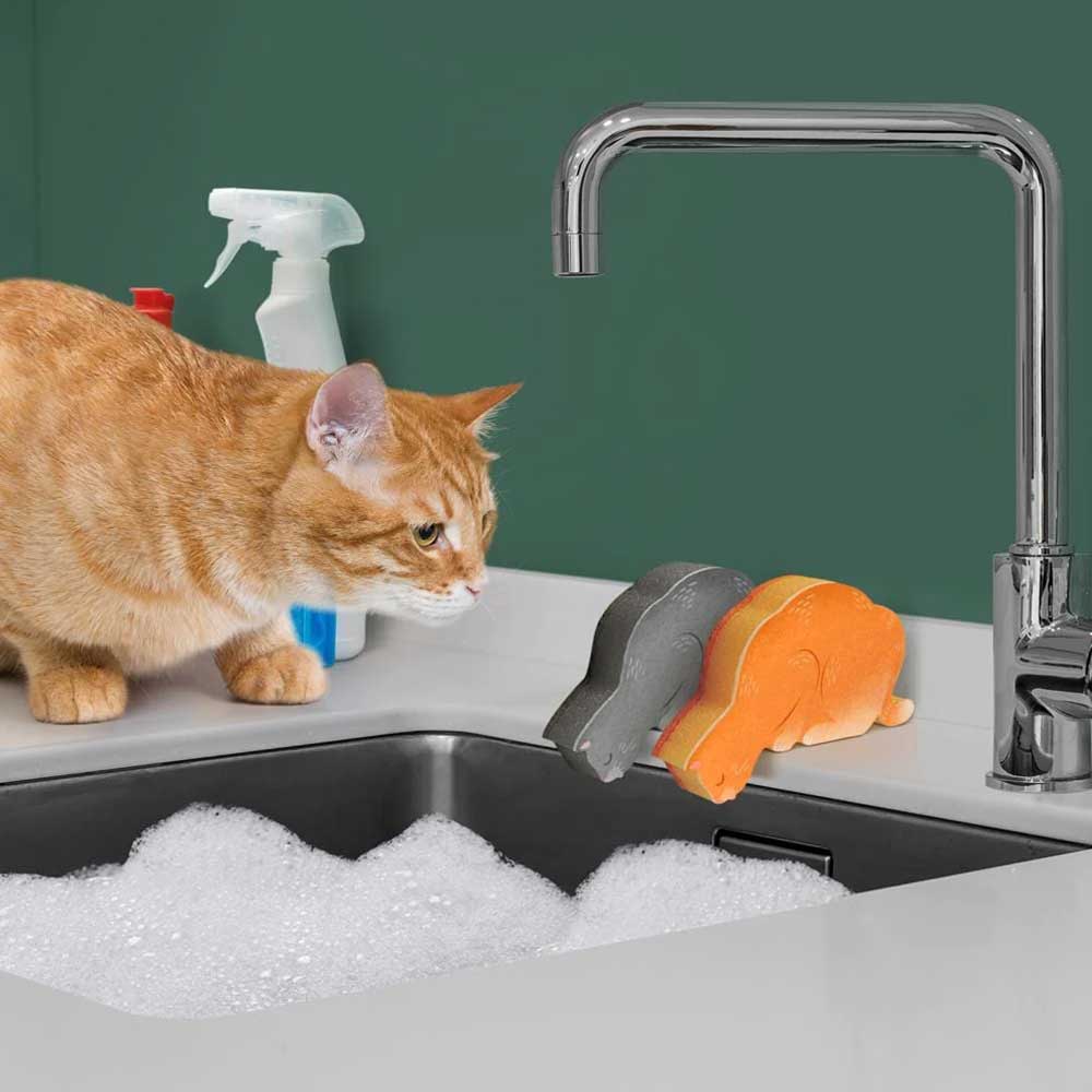 Kitchen Kittens Sponges With Cat