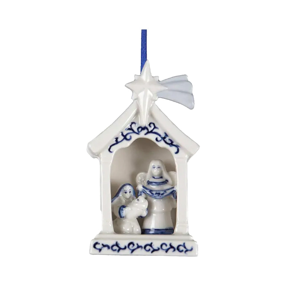 Delft Creche Holy Family Ornament