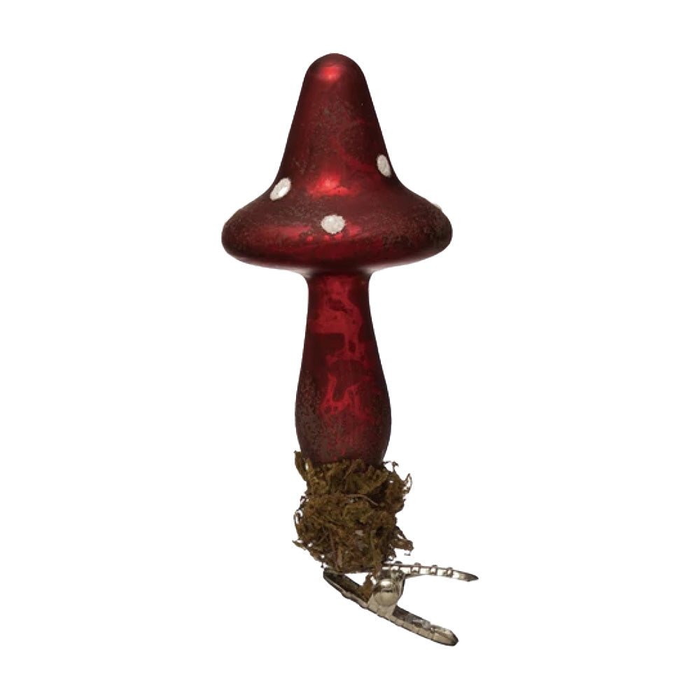 Mercury Glass Mushroom - Red